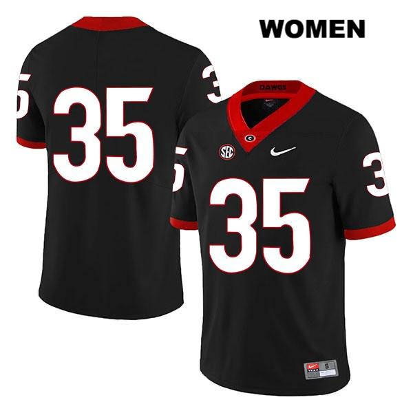 Georgia Bulldogs Women's Brian Herrien #35 NCAA No Name Legend Authentic Black Nike Stitched College Football Jersey TQU2456HX